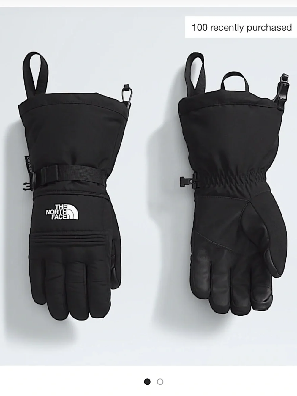 The North Face Women’s Large Montana Ski Gloves Snow Black NWT Touchscreen Lined